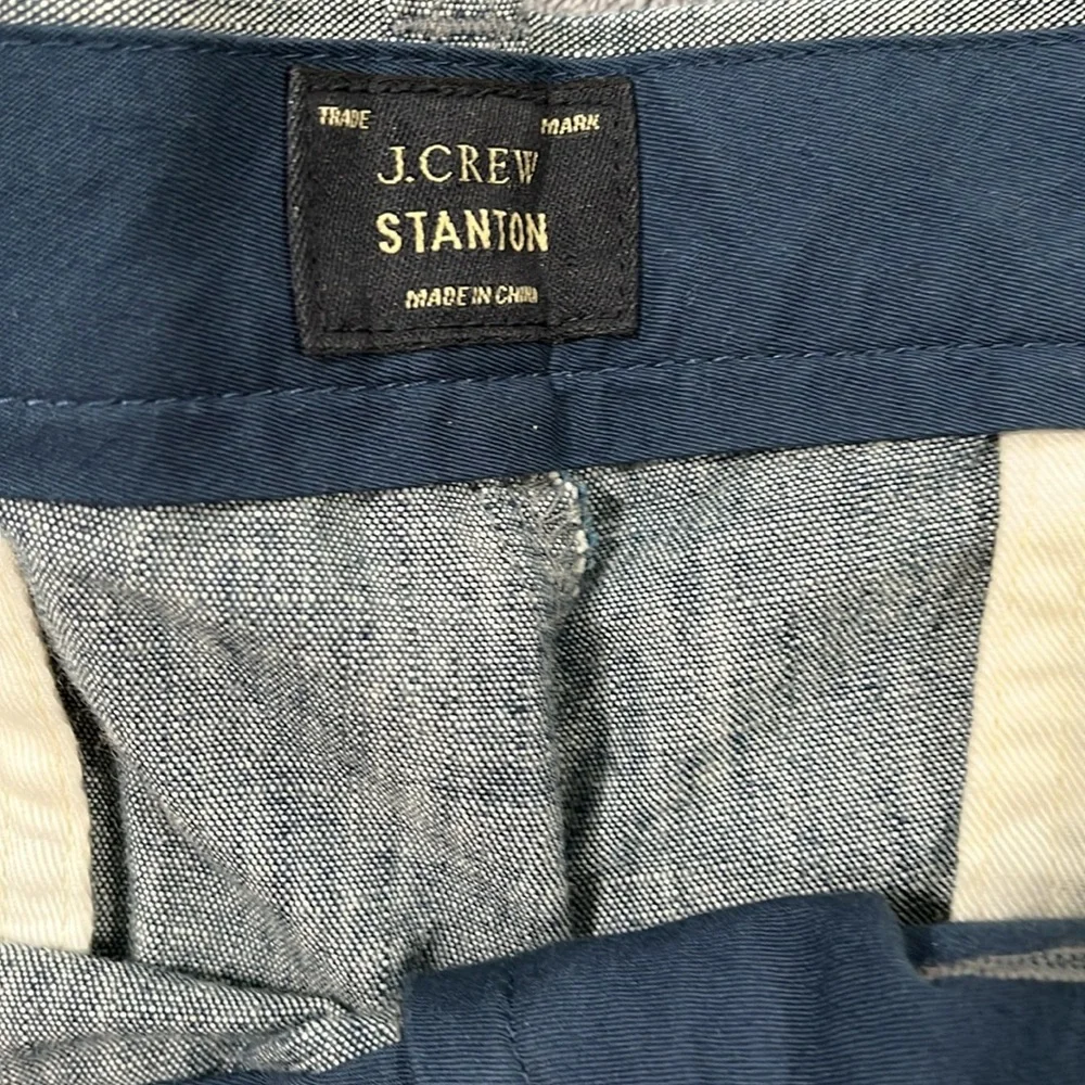 J crew Men's Blue Shorts stanton sz waist 34‎